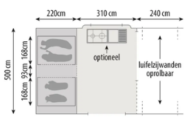 Voir le plan Tente Glamping 6 personnes - Tente toute équipée